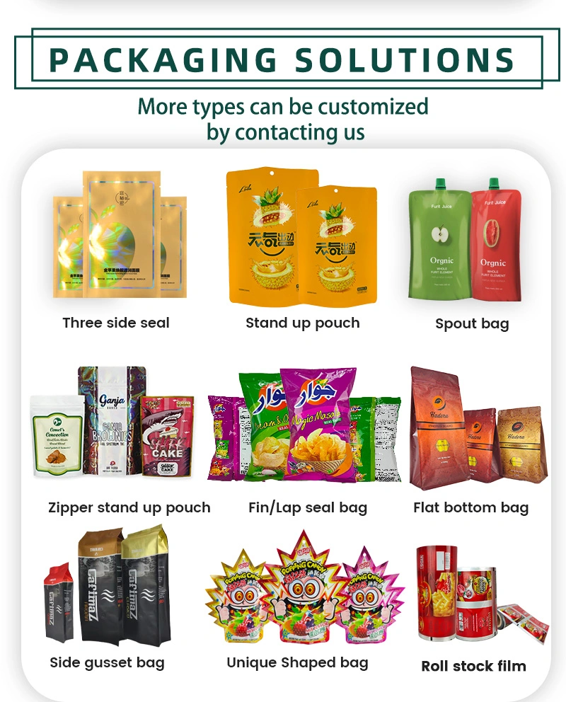 Laminated Custom Plastic Bags Puffs Food Popcorn Potato Chips Packaging Bag for Snack