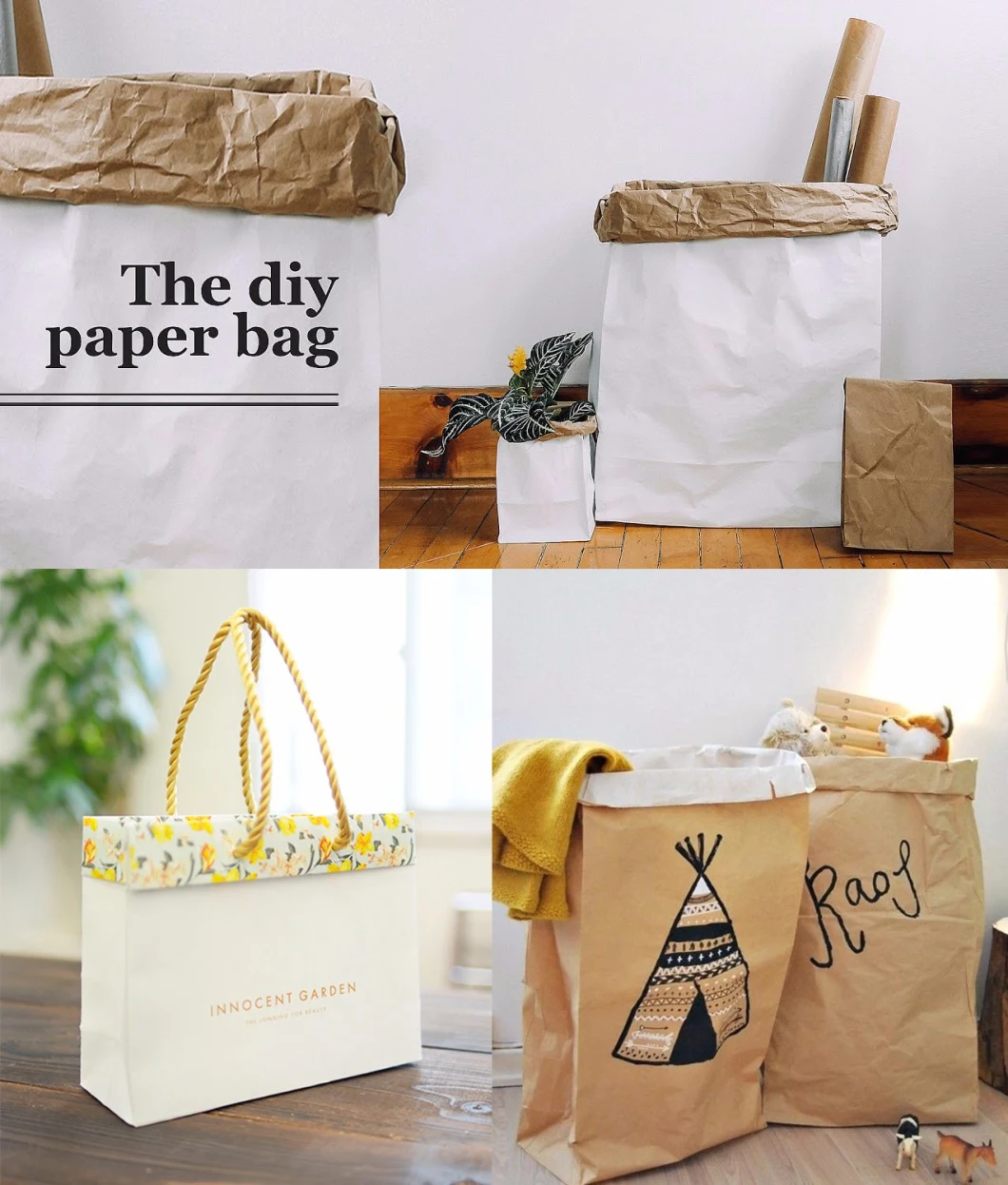 Custom Printed Wax Paper Bags Shopping