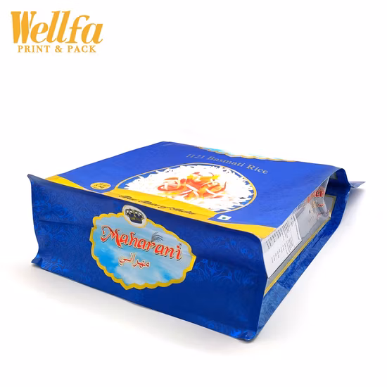 Heißversiegelter, biologisch abbaubarer Reißverschlussbeutel aus Kunststoff mit quadratischem Boden und Lebensmittelverpackung