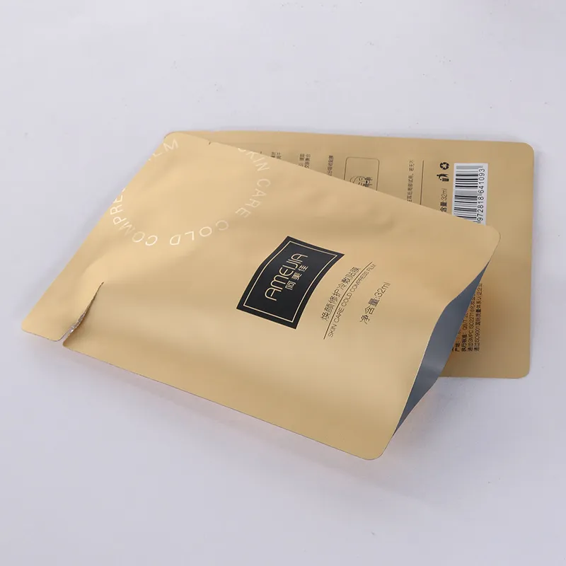 Mattierter Beutel aus reiner Aluminiumfolie mit drei seitlichen Siegeln