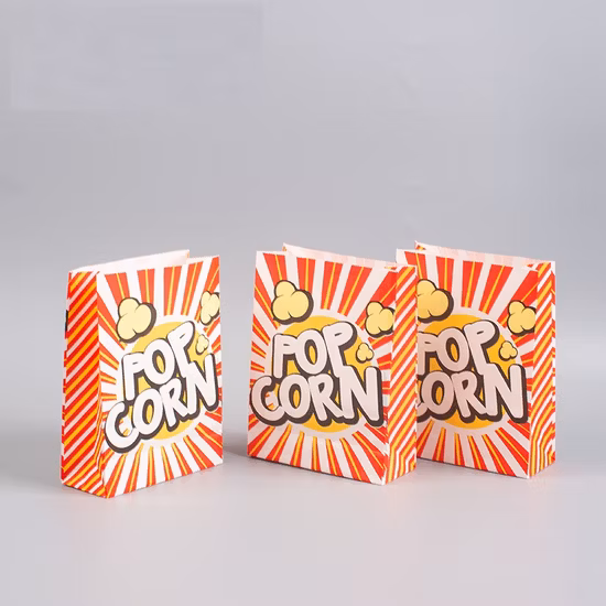 Markenverpackungsbeutel Maßgeschneiderte Großhandels-Mikrowellen-Popcorn-Papiertüte