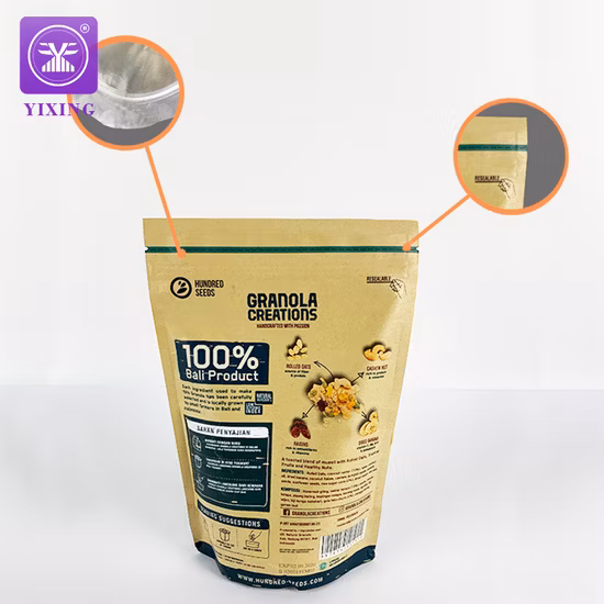 Bl Packaging Mylar-Ausgangsbeutel für Kekse. Kleine, mit Wachs ausgekleidete Papiertüte mit transparentem, biologisch abbaubarem, zusammensetzbarem Beutel