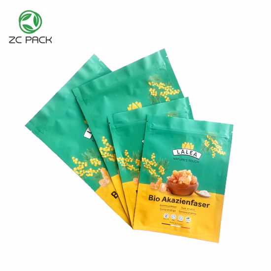 Individuell bedruckter Heißsiegel-Kunststoffverpackungsbeutel für Zahnseide-Pick-Verpackungsbeutel, 3-seitig versiegelter Beutel mit Aufhängeloch