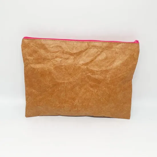 Neuankömmling, maßgeschneiderte tragbare Reise-Make-up-Tasche mit Reißverschluss, umweltfreundlich, waschbar, Kosmetiktasche aus Tyvek-Papier